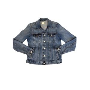 GAP 1969 Denim Jacket Woman's Size S Icon Style Blue Medium Wash 100% Cotton
